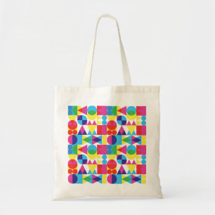 Abstract colourful geometric pattern design. tote bag