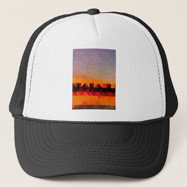 Abstract Colourful Geometrical Art Trucker Hat (Front)