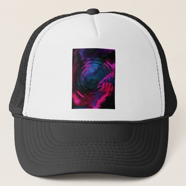 Abstract Colourful Geometrical Artwork Trucker Hat (Front)