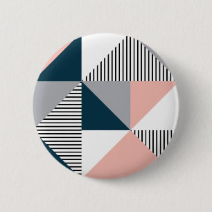 Abstract colourful geometry 6 cm round badge