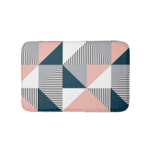 Abstract colourful geometry bath mat