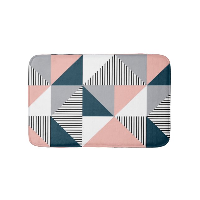 Abstract colourful geometry bath mat (Front)