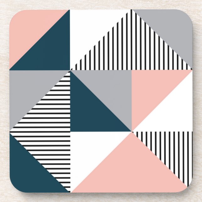 Abstract colourful geometry coaster (Front)