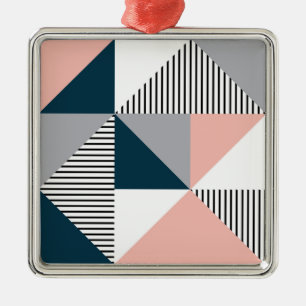 Abstract colourful geometry metal ornament