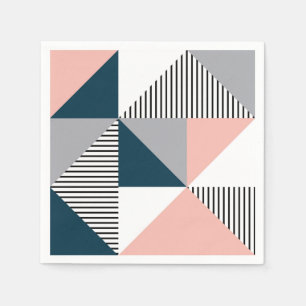 Abstract colourful geometry napkin