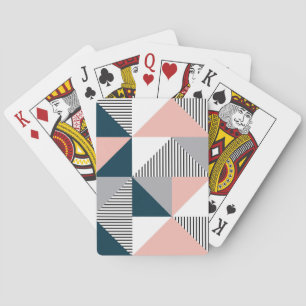 Abstract colourful geometry playing cards