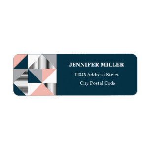 Abstract colourful geometry return address label