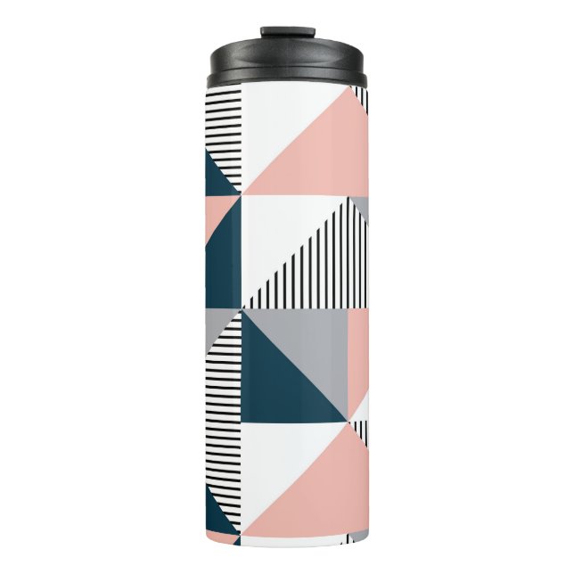Abstract colourful geometry thermal tumbler (Front)