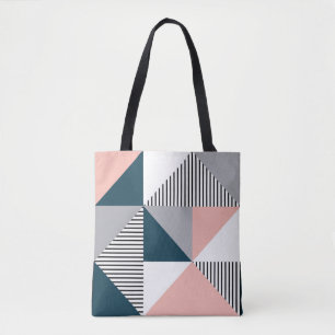 Abstract colourful geometry tote bag