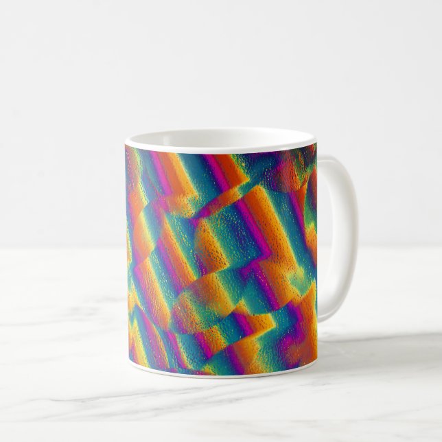 Abstract - Colourful glass deformations Coffee Mug (Front Right)