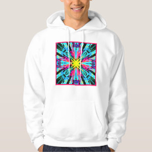 Abstract Colourful Glow Pattern Hoodie
