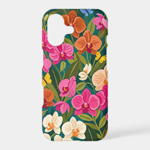 Abstract Colourful Gouache Orchids iPhone Cases