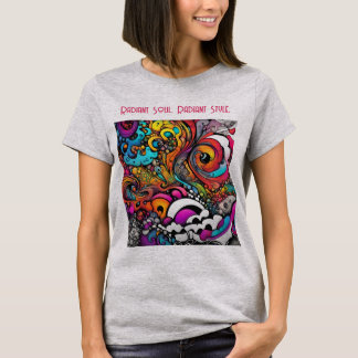 Abstract Colourful Graffiti Pattern Splash Art T-Shirt