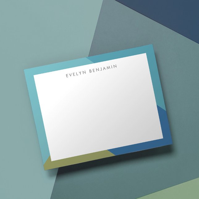 Abstract Colourful Green Turquoise Blue Pattern Card (Creator Uploaded)