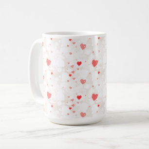Abstract Colourful Hearts Pattern Coffee Mug