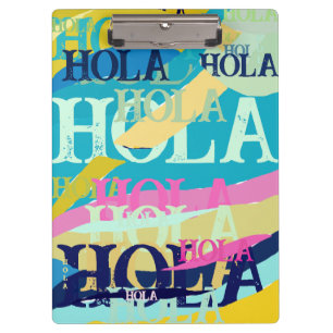 Abstract Colourful Hola Clipboard