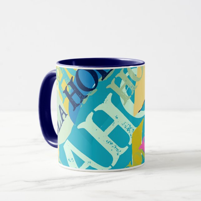 Abstract Colourful Hola Mug (Front Left)
