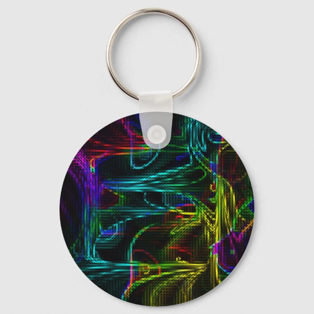 abstract colourful key ring (Front)