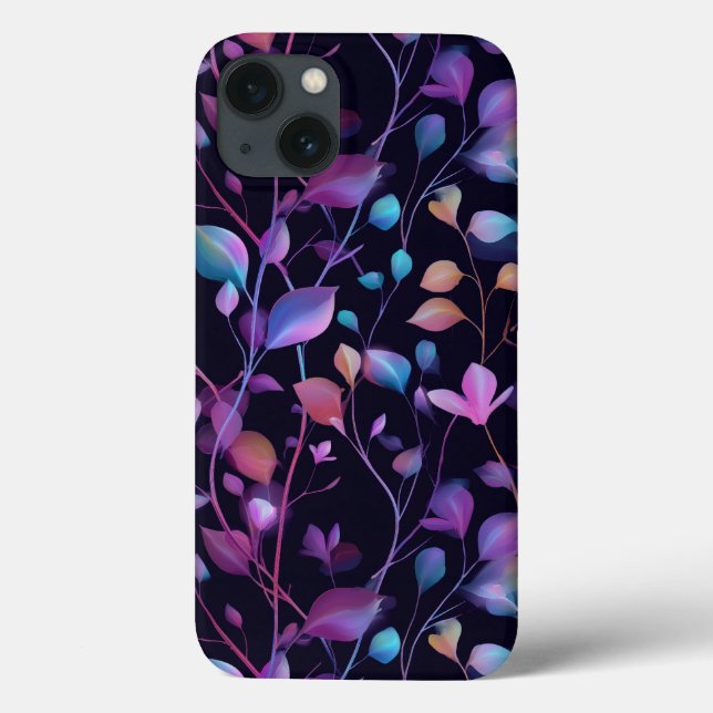 Abstract Colourful Leaves and Floral Patterns Case-Mate iPhone Case (Back)