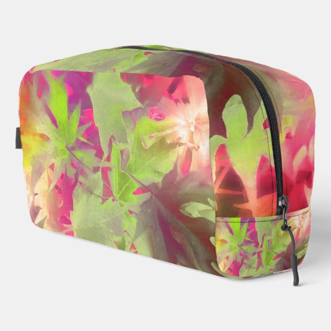 Abstract colourful leaves cosmetic bag (Right Corner)