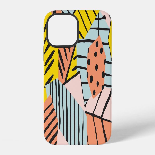 Abstract colourful leaves, nature pattern. iPhone case (Back)