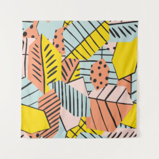 Abstract colourful leaves, nature pattern. tapestry