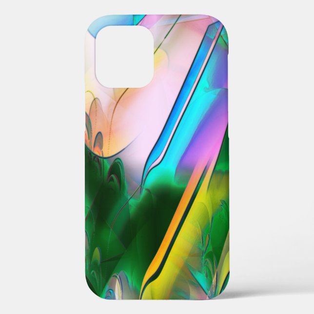 Abstract colourful leaves with psychedelic style   Case-Mate iPhone case (Back)