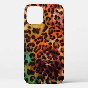 abstract colourful leopard texture pattern iPhone 12 case
