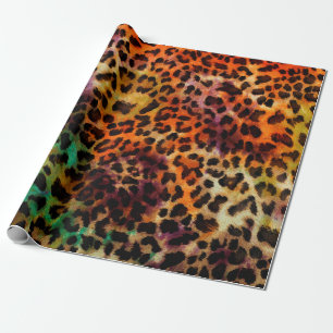 abstract colourful leopard texture pattern wrapping paper