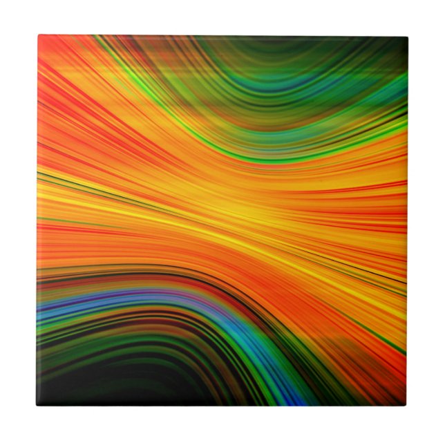Abstract Colourful Light Ceramic Tile (Front)