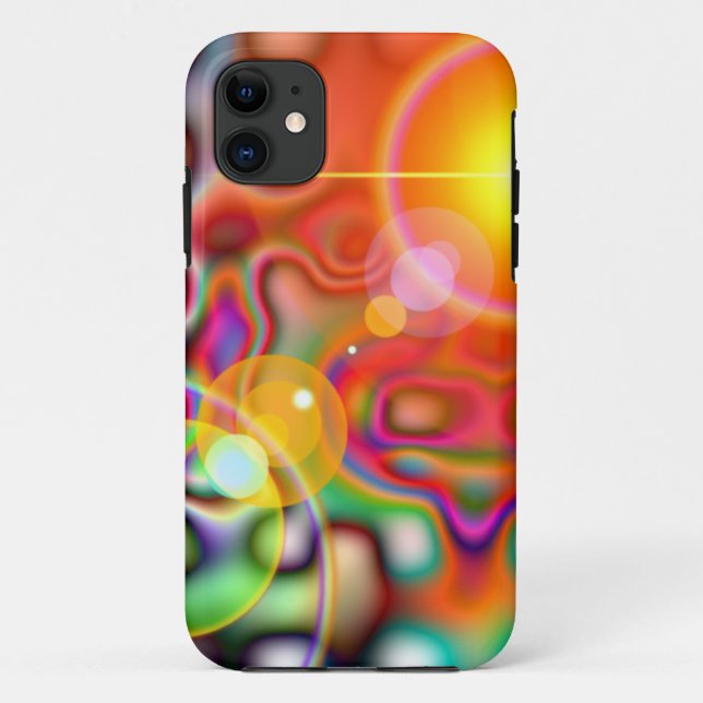 abstract colourful light iphone case (Back)