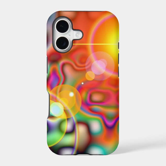 abstract colourful light iphone case (Back)