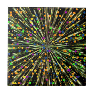 Abstract Colourful Lights - Beautiful Ceramic Tile