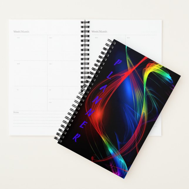Abstract Colourful Lights Planner (Display)