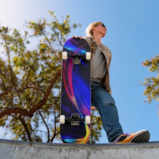 Abstract Colourful Lights Skateboard - Modern (Outdoor 1)