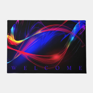 Abstract Colourful Lights - Welcome Doormat