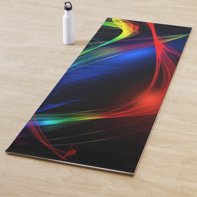Abstract Colourful Lights - Yoga Mat (In Situ)