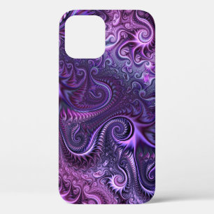 Abstract Colourful Lilac & Violet Spiral Pattern iPhone 12 Case