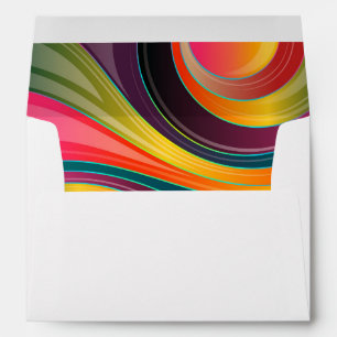 Abstract Colourful Lined Envelope
