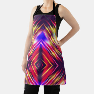 Abstract colourful lines apron