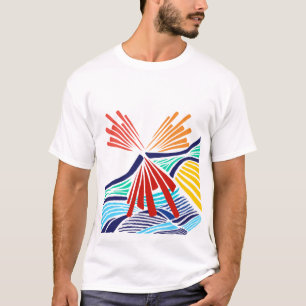 Abstract Colourful Lines    Modern Geom T-Shirt