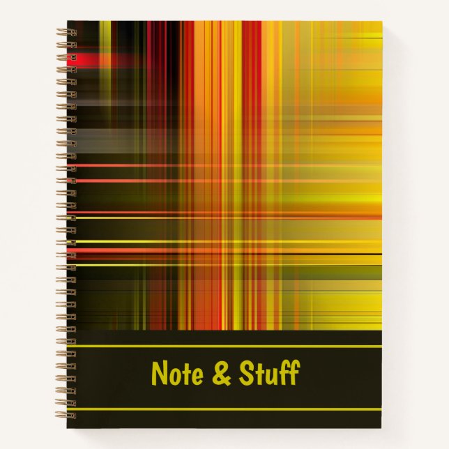 Abstract colourful lines Notebook (Front)