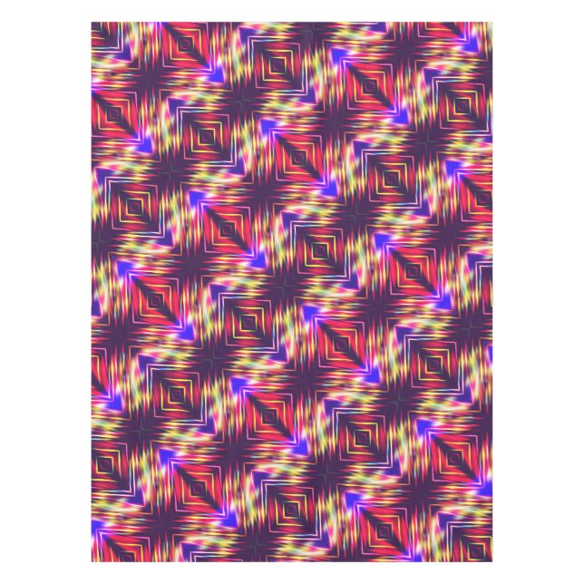Abstract colourful lines tablecloth (Front)