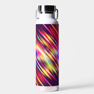 Abstract colourful lines water bottle