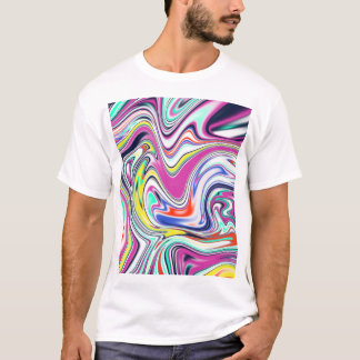 Abstract colourful liquid painting shirt