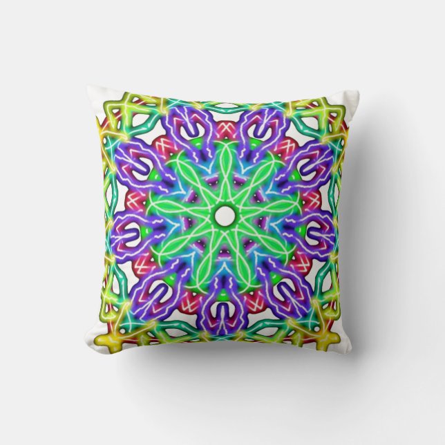 Abstract Colourful Mandala Cushion (Front)