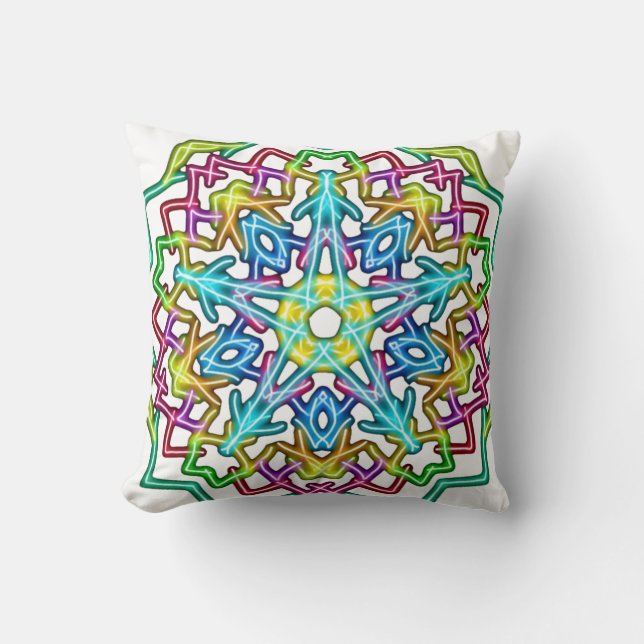 Abstract Colourful Mandala Cushion (Front)