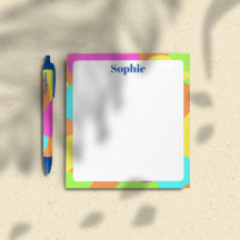 Abstract colourful modern custom name tear away  