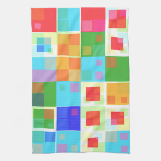 Abstract Colourful Modern Design Tea Towel