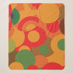 Abstract colourful modern geometric pattern sherpa blanket